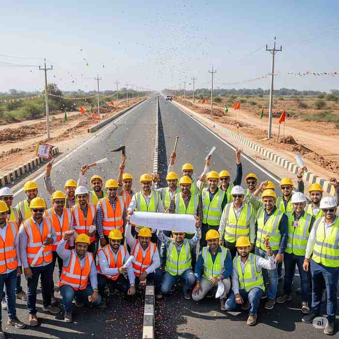 Successfully completed construction project